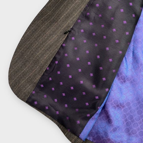 Ted Baker London Men's 42L Endurance Wool Striped Blazer Sport Jacket Brown - Picture 11 of 16